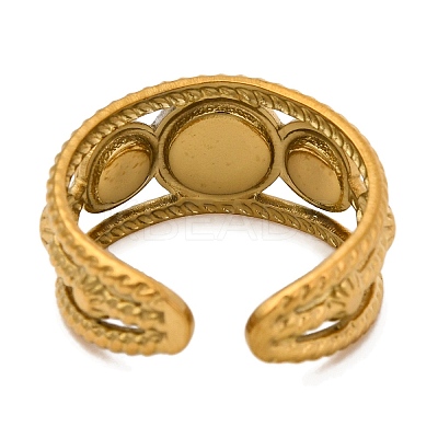 Round Natural Tiger Eye Finger Rings RJEW-Q822-31G-01-1