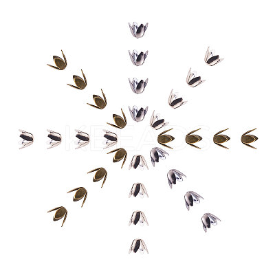 4-Petal Iron Flower Bead Caps IFIN-CJ0001-20-1