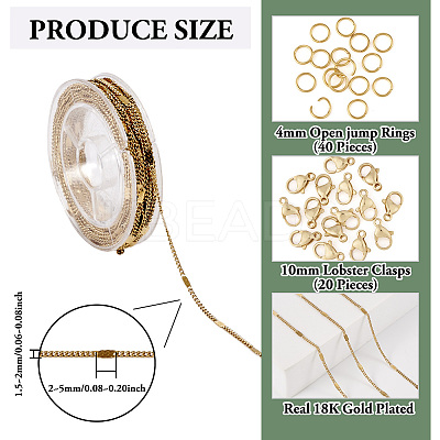 DIY 304 Stainless Steel Figaro Chain Necklaces Bracelet Making Kit DIY-TA0009-98-1