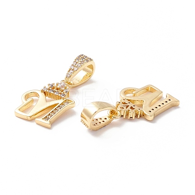 Eco-Friendly Brass Micro Pave Cubic Zirconia Pendants KK-K265-01G-M-1