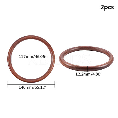 Oak Wood Bag Handles AJEW-WH0109-69-1