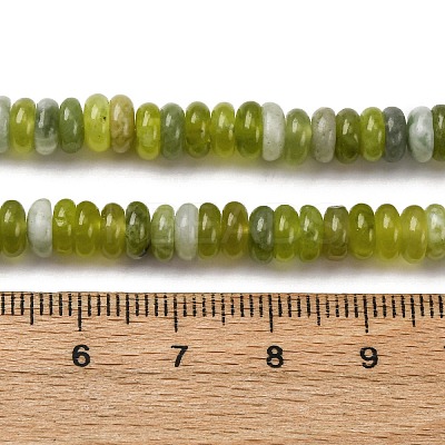 Natural Xiuyan Jade Beads Strands G-L624-H05-6x2mm-1