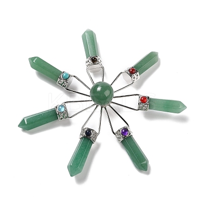 Natural Green Aventurine 7 Chakra Points Energy Generator DJEW-I016-01P-01-1