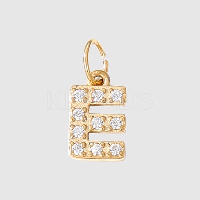 Stainless Steel Cubic Zirconia Pendants with Jump Rings FIND-PW0024-08E-1
