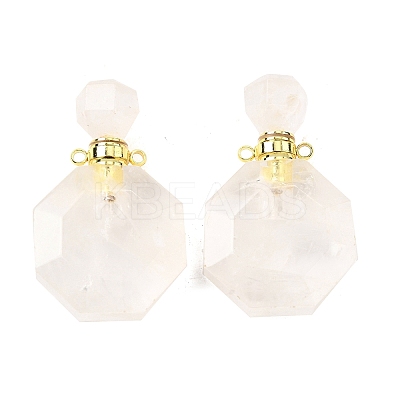 Natural Mixed Stone Perfume Bottle Pendants G-L623-13G-1