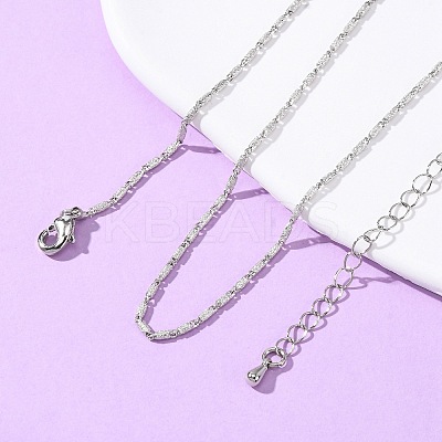 Brass Column Link Chain Necklaces MAK-L045-03P-1