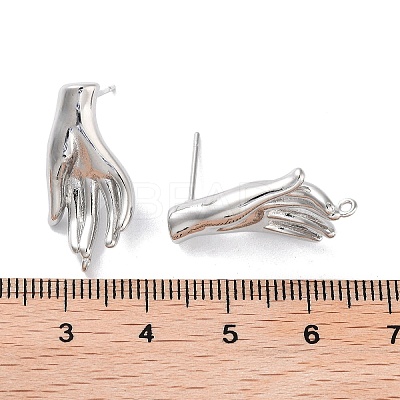 Brass Stud Earring Findings KK-E107-10P-1