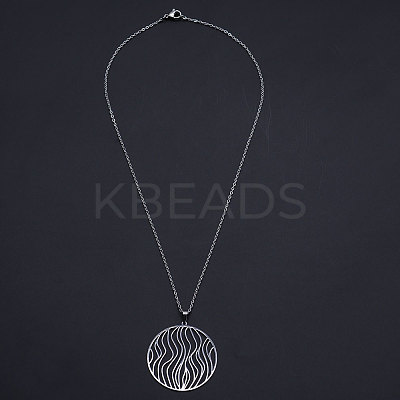 Non-Tarnish 201 Stainless Steel Pendant Necklaces LS-NJEW-S105-JN603-45-1-1