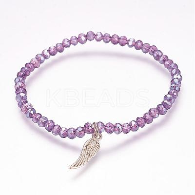 Glass Beads Stretch Bracelets BJEW-PH00854-1