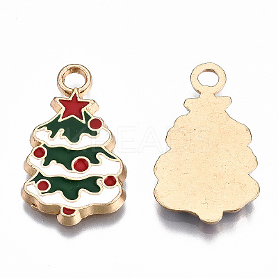 Rack Plating Alloy Enamel Pendants ENAM-Q443-025-RS-1