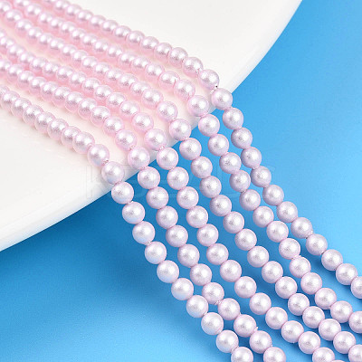 Baking Paint Pearlized Glass Pearl Bead Strands HY-N002-3mm-C03-1