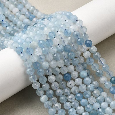 Natural Aquamarine Beads Strands G-C218-B02-6mm-1