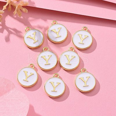 Golden Plated Alloy Charms LS-X-ENAM-S118-01Y-1
