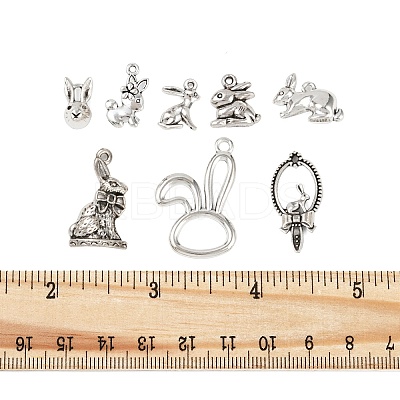 40Pcs 8 Style Tibetan Style Alloy Pendants TIBE-FP0001-16-1