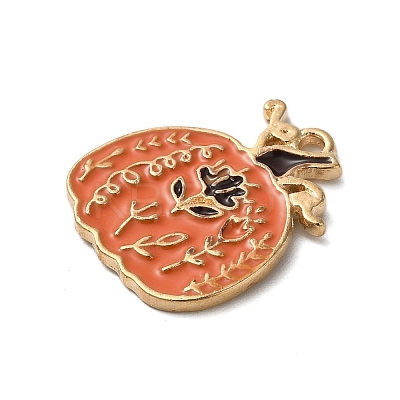 Thanksgiving Day Golden Tone Alloy Enamel Pendants ENAM-M002-01N-G-1