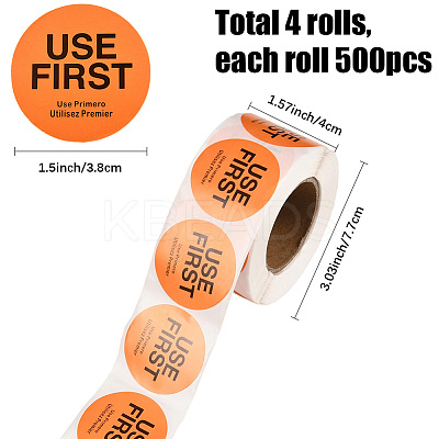 500Pcs Paper Adhesive Label Stickers STIC-WH20010-25F-1