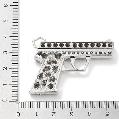 Alloy Rhinestone Pendants ALRI-S001-14B-P-1
