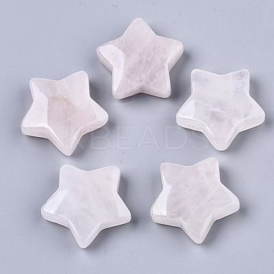 Natural Rose Quartz Star Shaped Worry Stones G-T132-002A-06-1