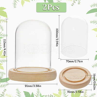 Glass Dome Cover AJEW-SC0001-61A-1