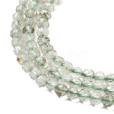 Natural Green Rutilated Quartz Beads Strands G-B145-A01-2mm-1