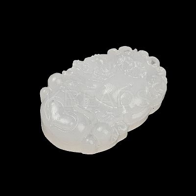 Natural White Jade Carved Pendants LS-G-S384-01B-1