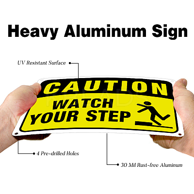 UV Protected & Waterproof Aluminum Warning Signs AJEW-GL0001-01B-07-1