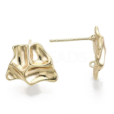 Brass Stud Earring Findings X-KK-N232-116-NF-1