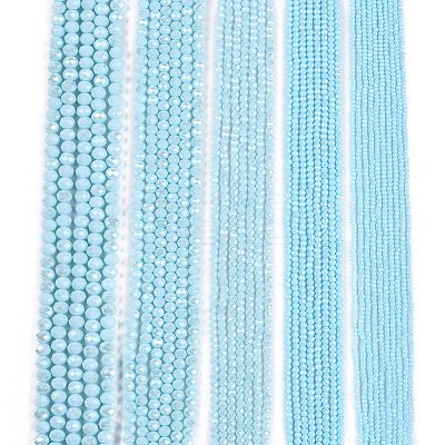 Electroplate Glass Beads Strands EGLA-A044-P1mm-A06-1