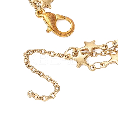 3Pcs 3 Styles 304 Stainless Steel Multi-layered Bracelets BJEW-JB12241-1