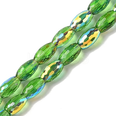 AB Color Plated Transparent Electroplate Beads Strands EGLA-H104-05E-1