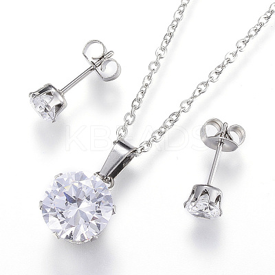 304 Stainless Steel Jewelry Sets LS-SJEW-H054-05-1