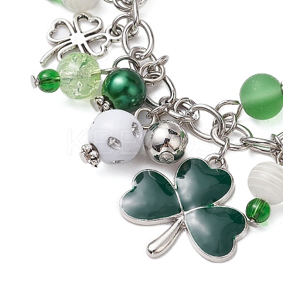 Alloy Multi Charms Chain Bracelets BJEW-JB11201-1