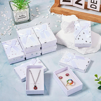 Polka Dot Pattern Cardboard Jewelry Packaging Boxes CON-TAC0011-04B-03-1