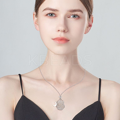 1Pc 304 Stainless Steel Macrame Pouch Necklace Making for Gemstone Nuggets NJEW-BBC0001-26-1
