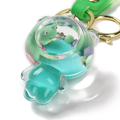 Mixed Bottle Acrylic Pendant Keychain Decoration KEYC-D018-07-1