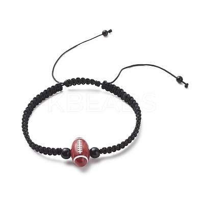 Acrylic Braided Bead Bracelet BJEW-JB08552-05-1