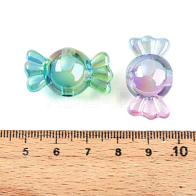 Gradient Color Transparent Acrylic Beads OACR-I015-55-1