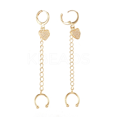 Brass Micro Pave Clear Cubic Zirconia Huggie Hoop Earrings ZIRC-Q205-12G-1