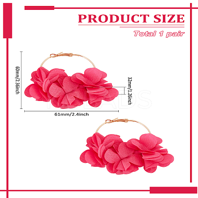 1 Piar Alloy Hoop Earrings EJEW-LP0001-88B-1