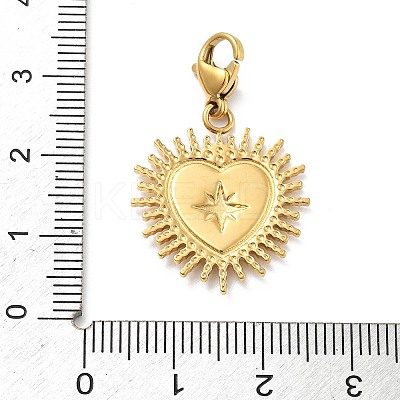304 Stainless Steel Enamel Pendant Decoration STAS-L283-41G-1