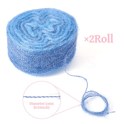Segment Dyed Knitting Yarn DIY-TAC0033-03C-1