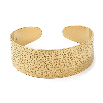 Ion Plating(IP) 304 Stainless Steel Wide Open Cuff Bangles BJEW-L682-023G-1