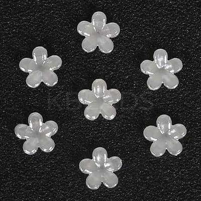 ABS Plastic Imitation Pearl Cabochons KY-WH0004-08-1