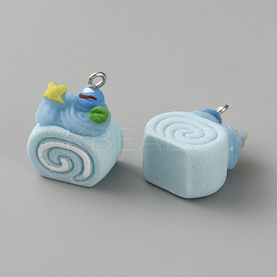 Opaque Resin Pendants RESI-CJC0028-05P-04-1