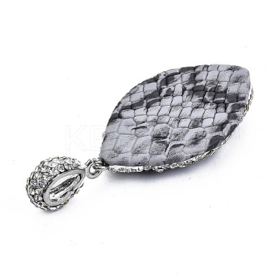 Polymer Clay Rhinestone Pendants RB-S056-12A-P-1