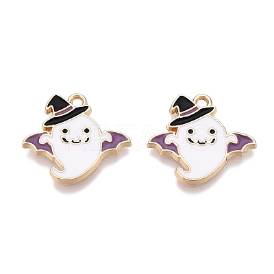Halloween Theme Rack Plating Alloy Enamel Pendants ENAM-N056-359A-1