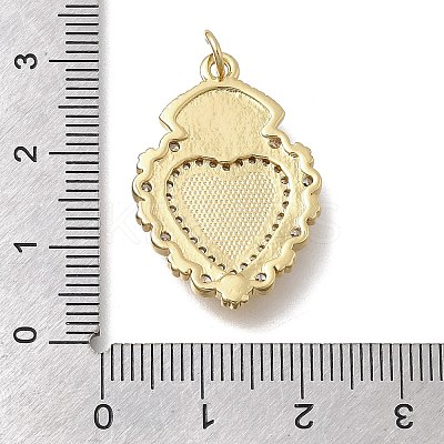 Brass Micro Pave Cubic Zirconia Pendants KK-D431-034B-G-1