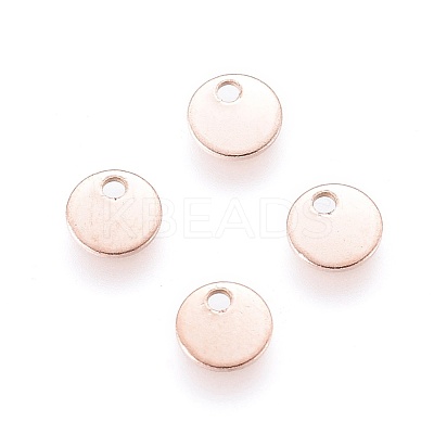 Ion Plating(IP) 304 Stainless Steel Stamping Blank Tag Charms STAS-F232-03A-RG-1