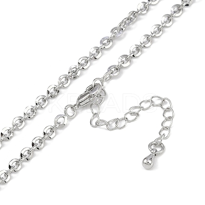 Rack Plating Brass Cable Chain Necklaces for Women NJEW-K382-11P-1