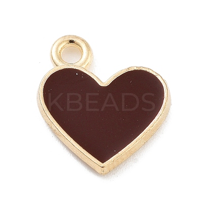 Light Gold Plated Alloy Enamel Charms ENAM-M219-06KCG-01-1